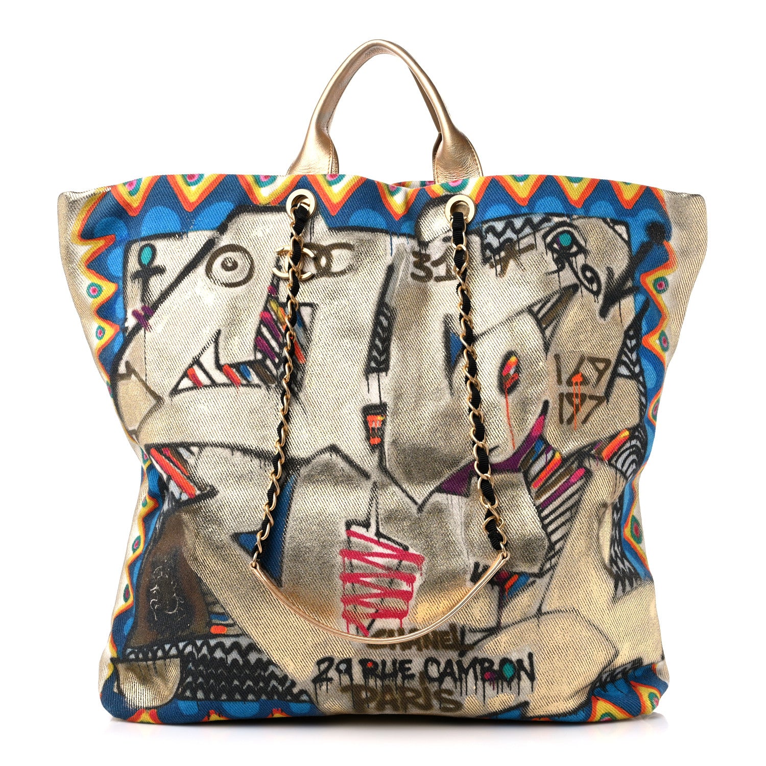 Chanel Graffiti Printed Canvas Street Spirit Tote Multicolor 1 of 9