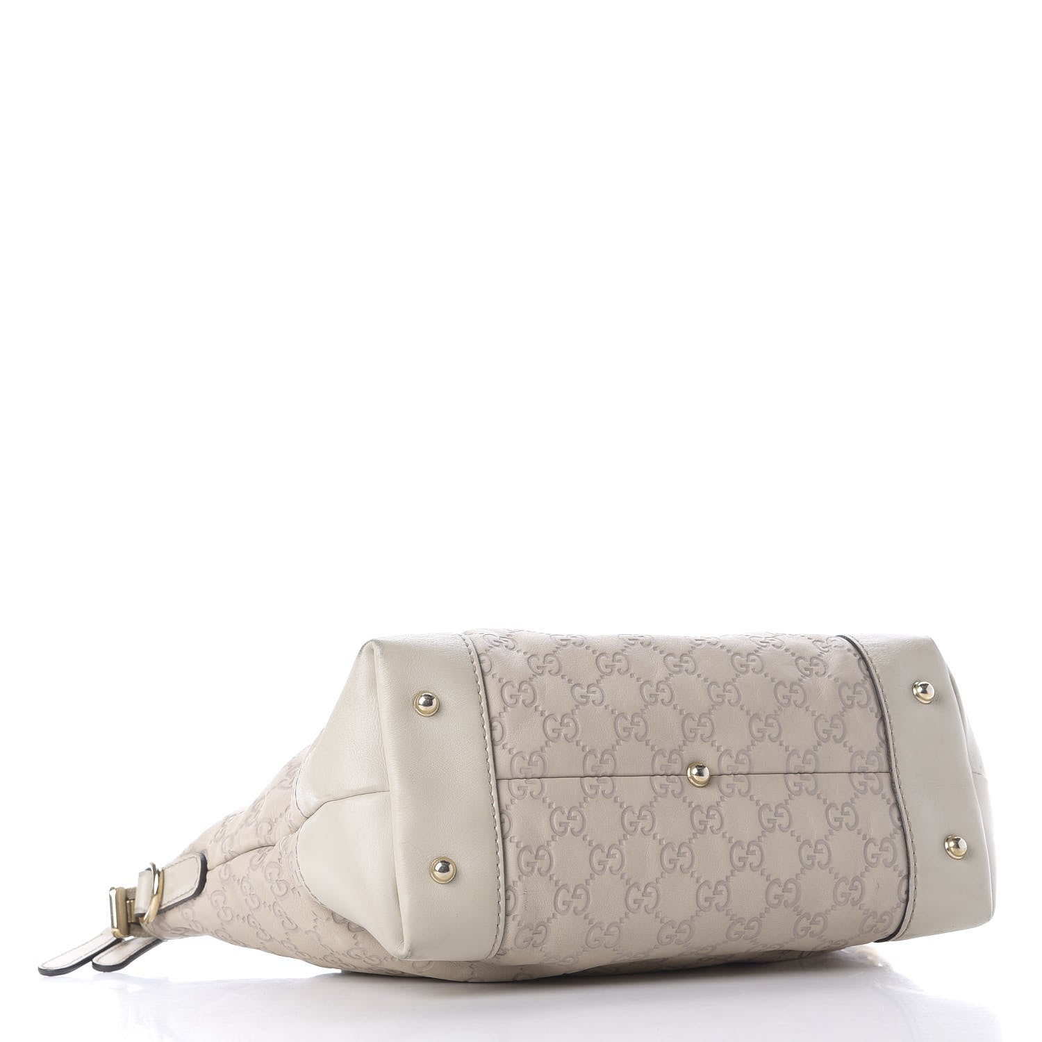 Gucci Guccissima Heart Bit Charm Top Handle Tote White 3 of 9