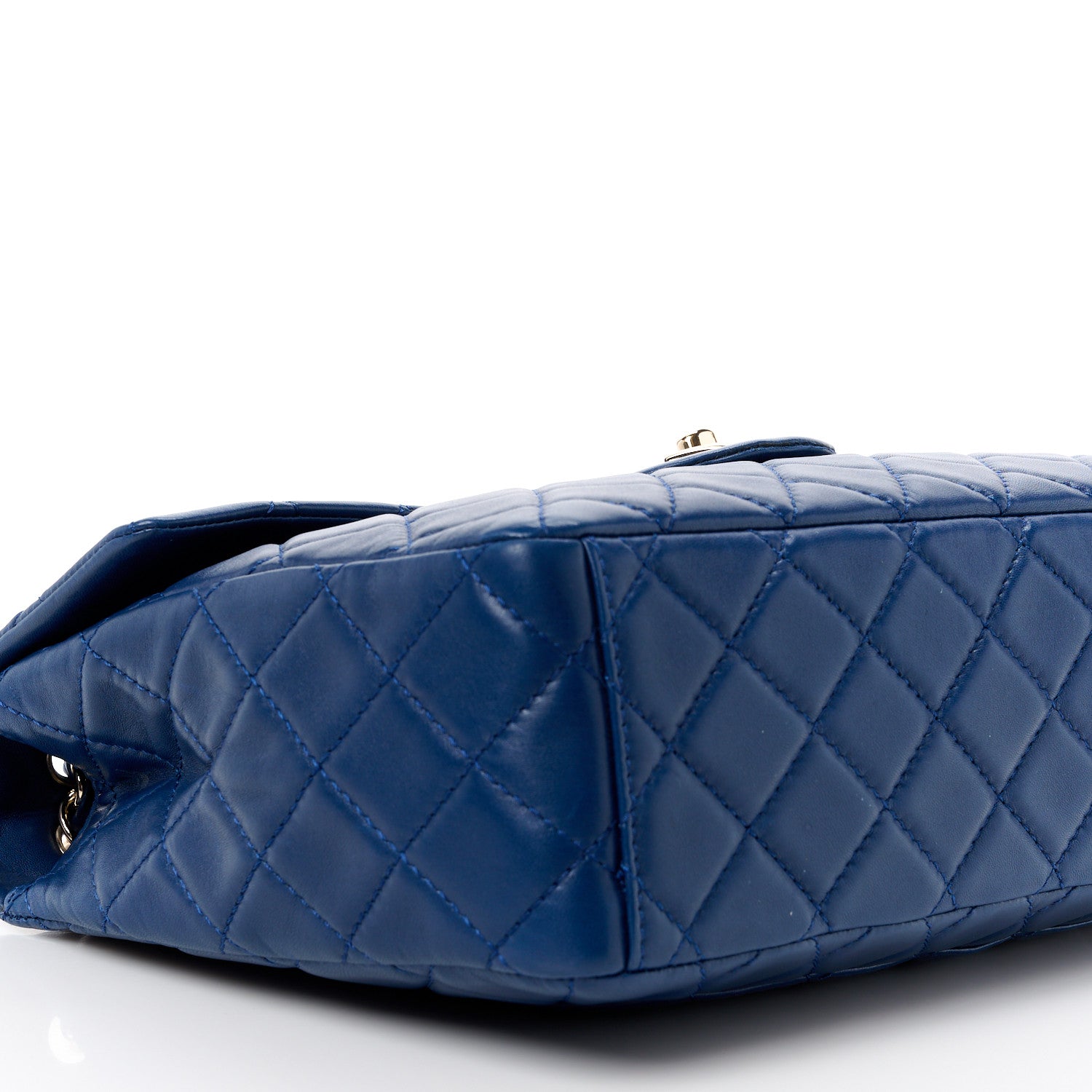 Chanel Lambskin Quilted Maxi Single Flap Marine Fonce 12 of 16