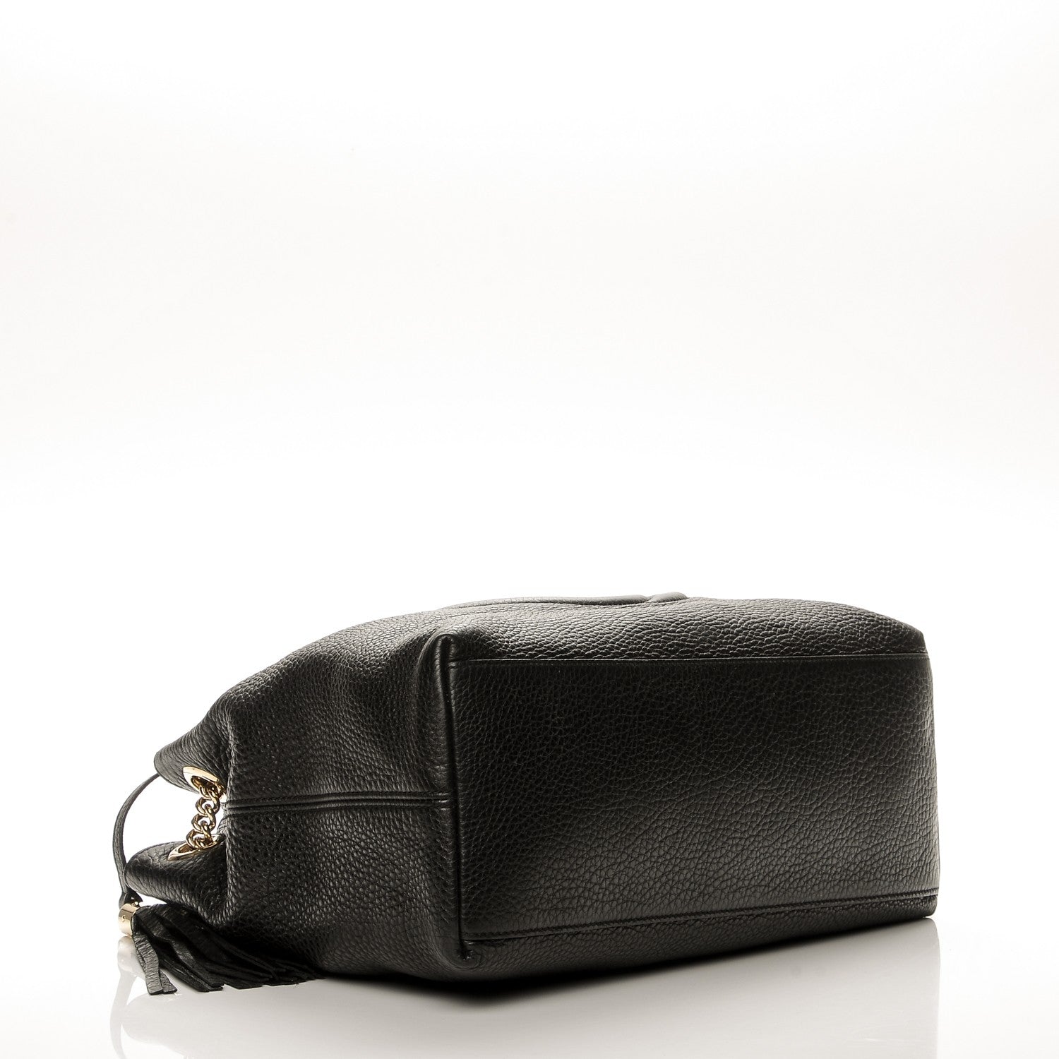 Gucci Pebbled Calfskin Medium Soho Chain Shoulder Bag Black 4 of 8