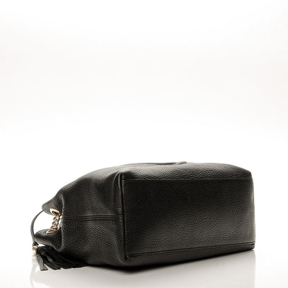 Gucci Pebbled Calfskin Medium Soho Chain Shoulder Bag Black 4 of 8