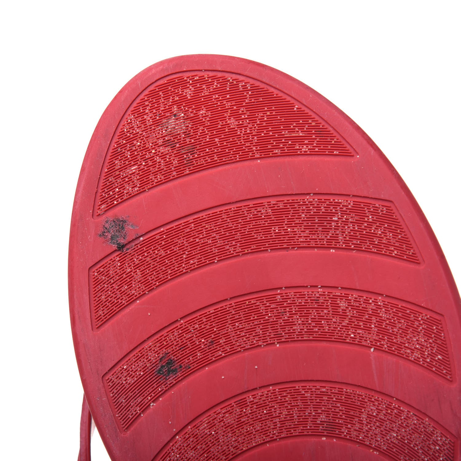 Chanel Suede Calfskin Rubber Thong Sandals 38 Red 10 of 12