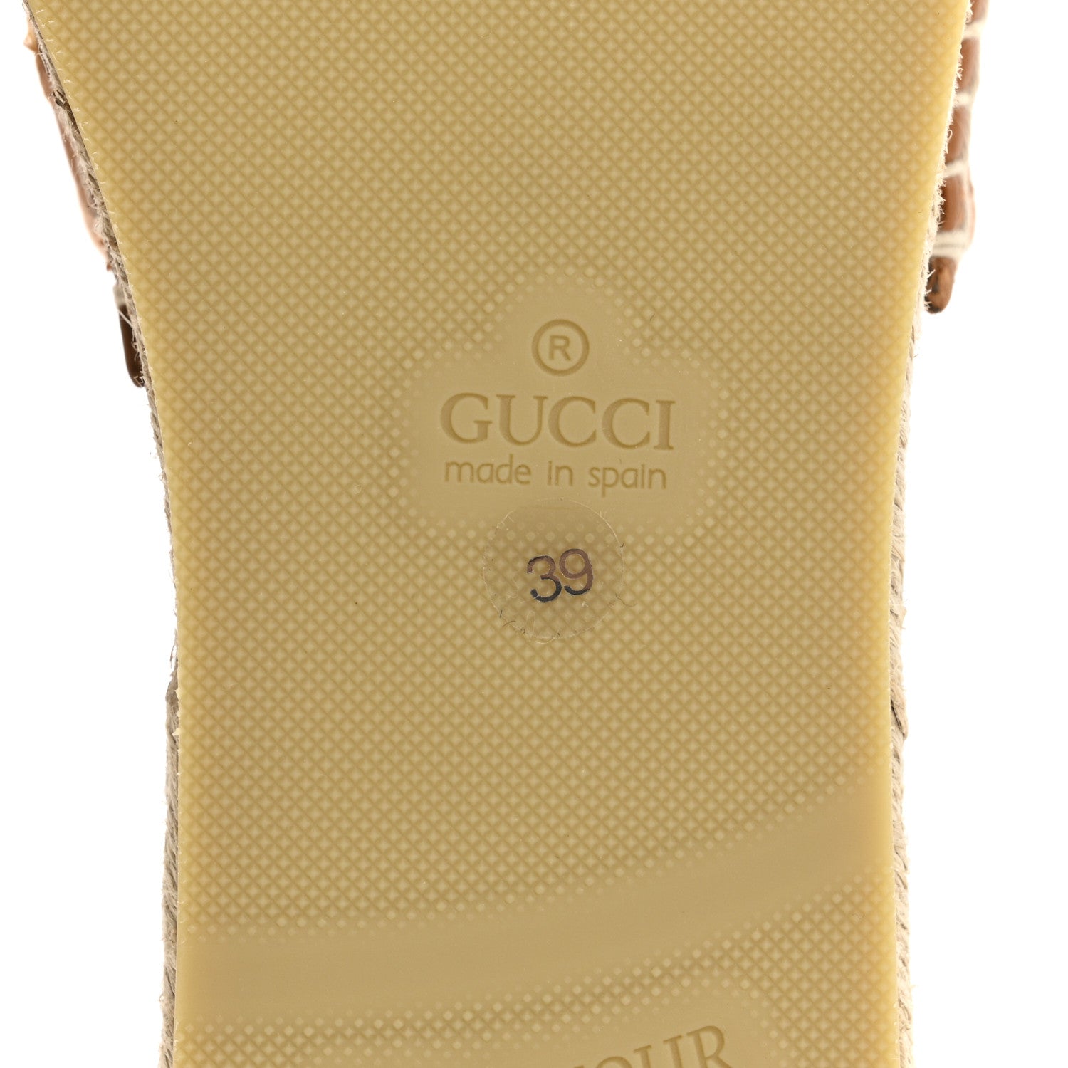 Gucci Canvas Interlocking G Damita Espadrille Sandals 39 Blondie Cognac 8 of 10