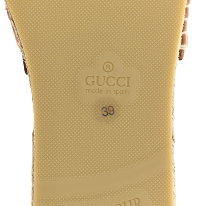 Gucci Canvas Interlocking G Damita Espadrille Sandals 39 Blondie Cognac 8 of 10