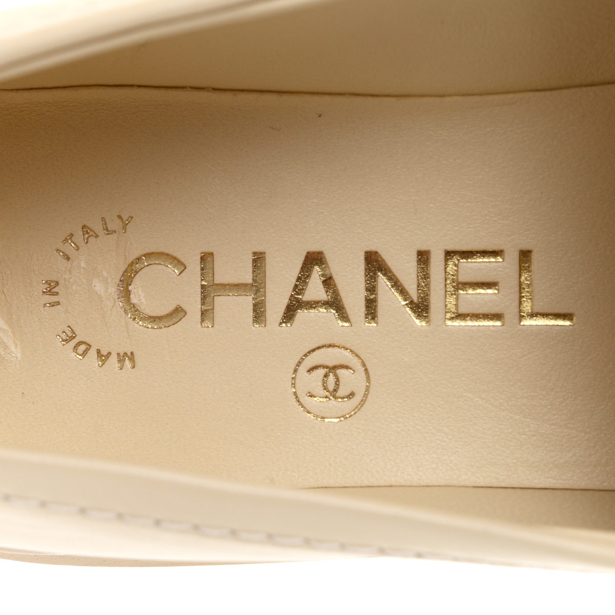 Chanel Lambskin Quilted CC Turnlock Loafers 37 Beige 8 of 9