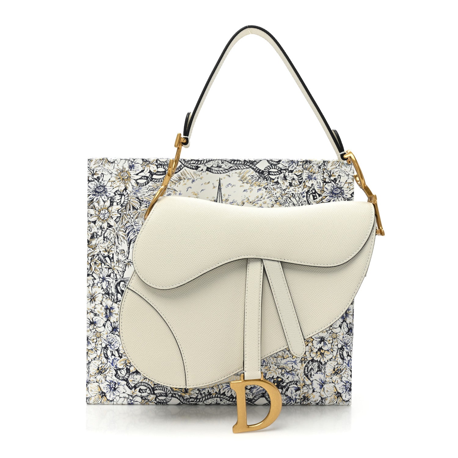 Christian Dior Grained Calfskin Saddle Bag Latte 12 of 12