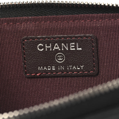 Chanel Lambskin Quilted Zip Card Holder Black 6 of 7
