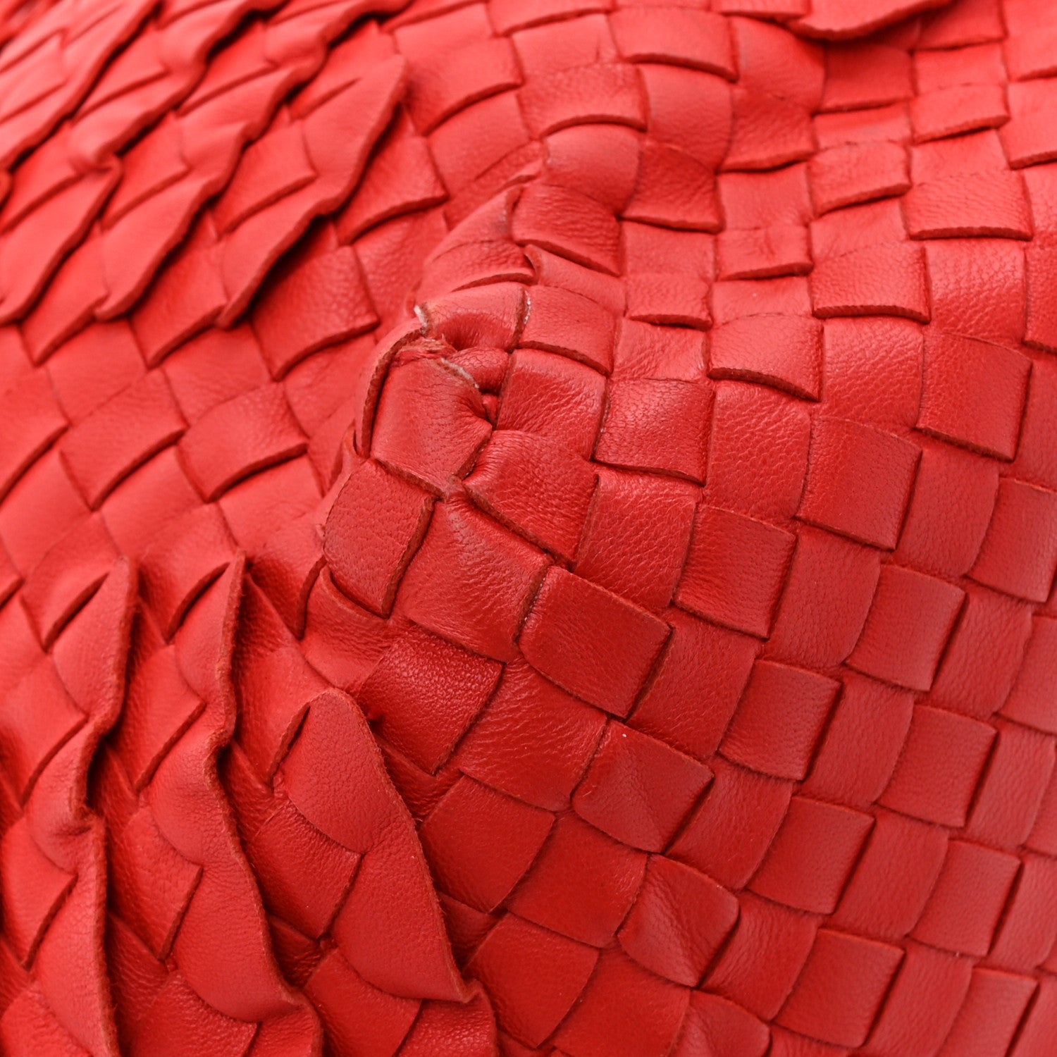 Bottega Veneta Nappa Intrecciato Ruffle Tote Red 10 of 14