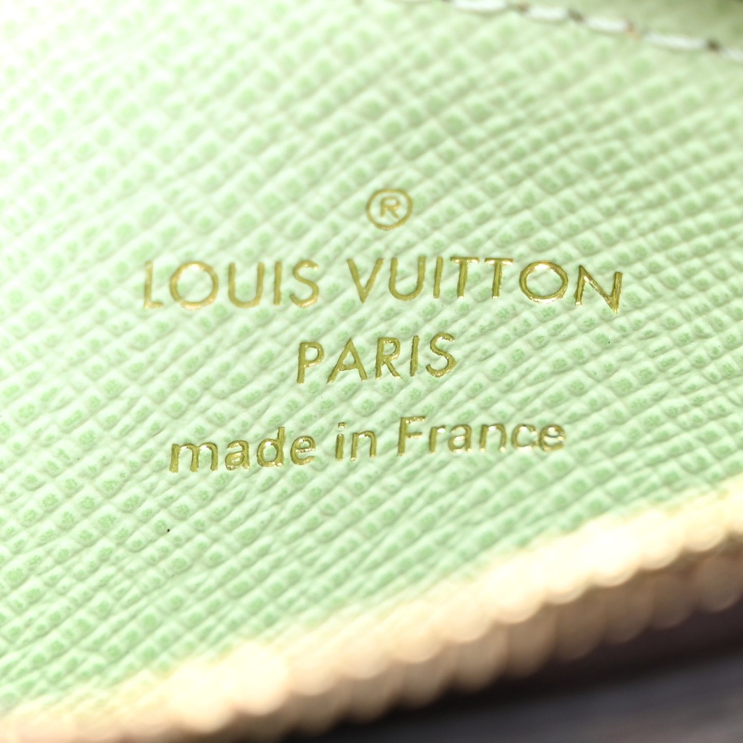 Monogram Zipped Romy Card Holder Matcha