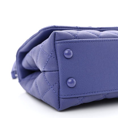 Chanel Caviar Quilted Incognito Extra Mini Coco Handle Flap Purple 9 of 11