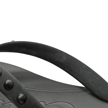 Christian Louboutin Rubber Spike Loubi Flip Flip Platform Sandals 38 Black 7 of 9