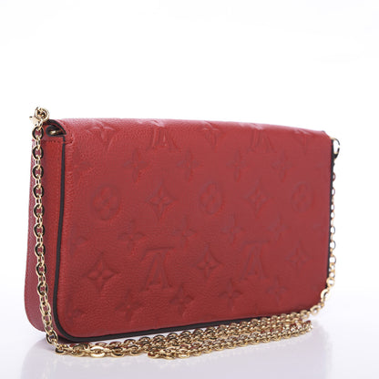 Louis Vuitton Empreinte Pochette Felicie Chain Wallet Scarlet 2 of 11