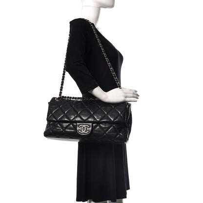 Chanel Glazed Caviar Medium Nature Flap Bag Black 3 of 16