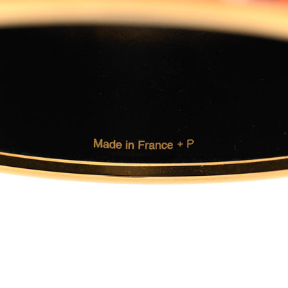Hermes Enamel Printed Extra Wide Bracelet 65 Orange 5 of 6