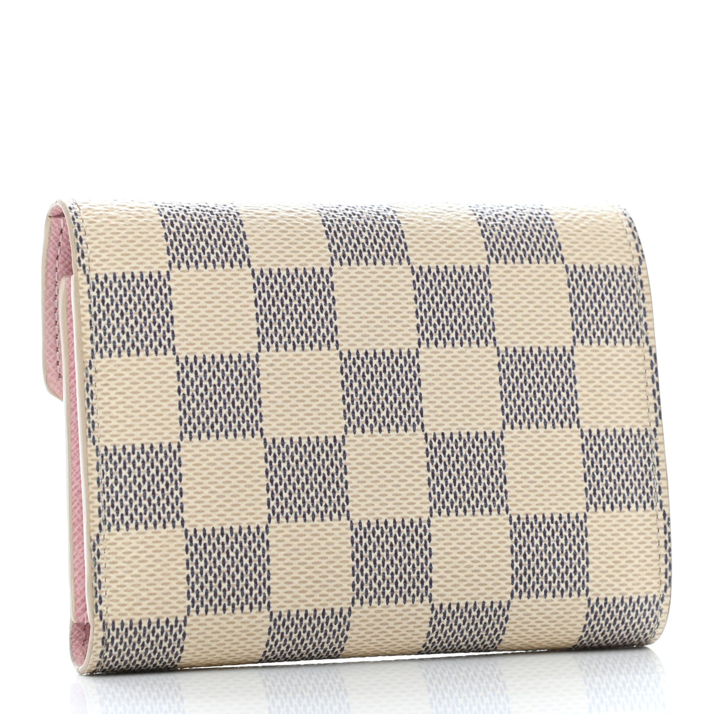 Damier Azur Victorine Wallet Rose Ballerine