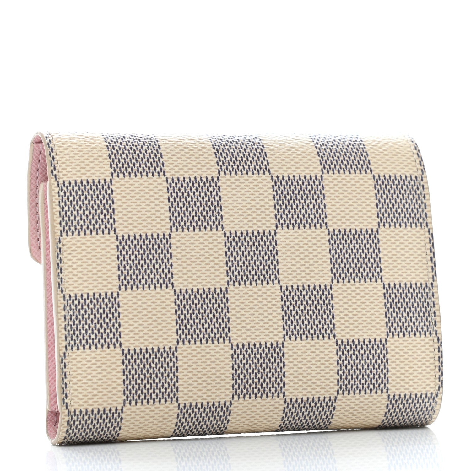 Louis Vuitton Damier Azur Victorine Wallet Rose Ballerine 3 of 6
