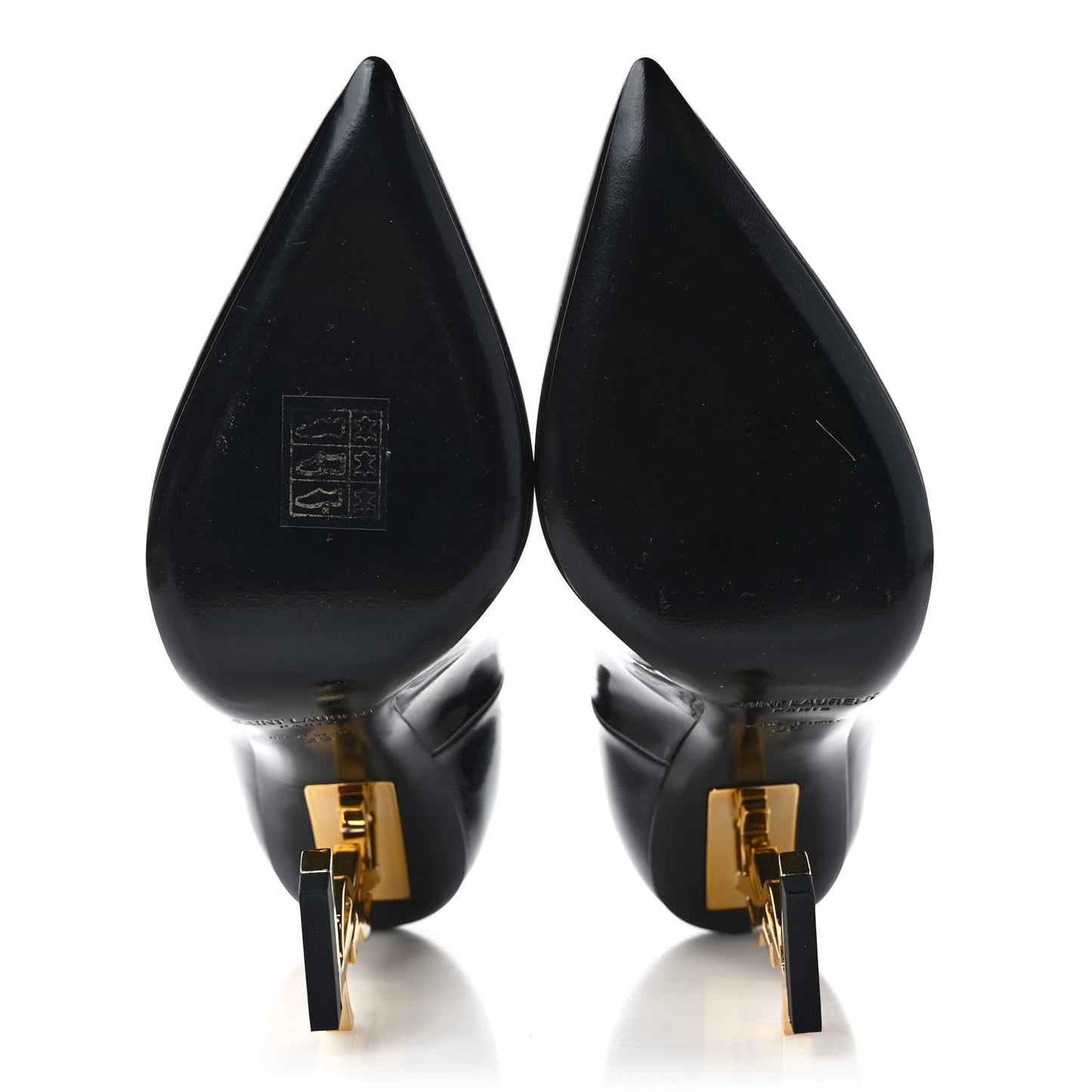 Patent Calfskin Opyum 110 Pumps 35 Black Gold