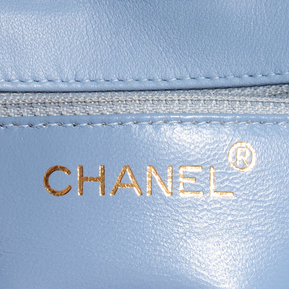 Chanel Lambskin Camellia Mini Flap Light Blue 7 of 8
