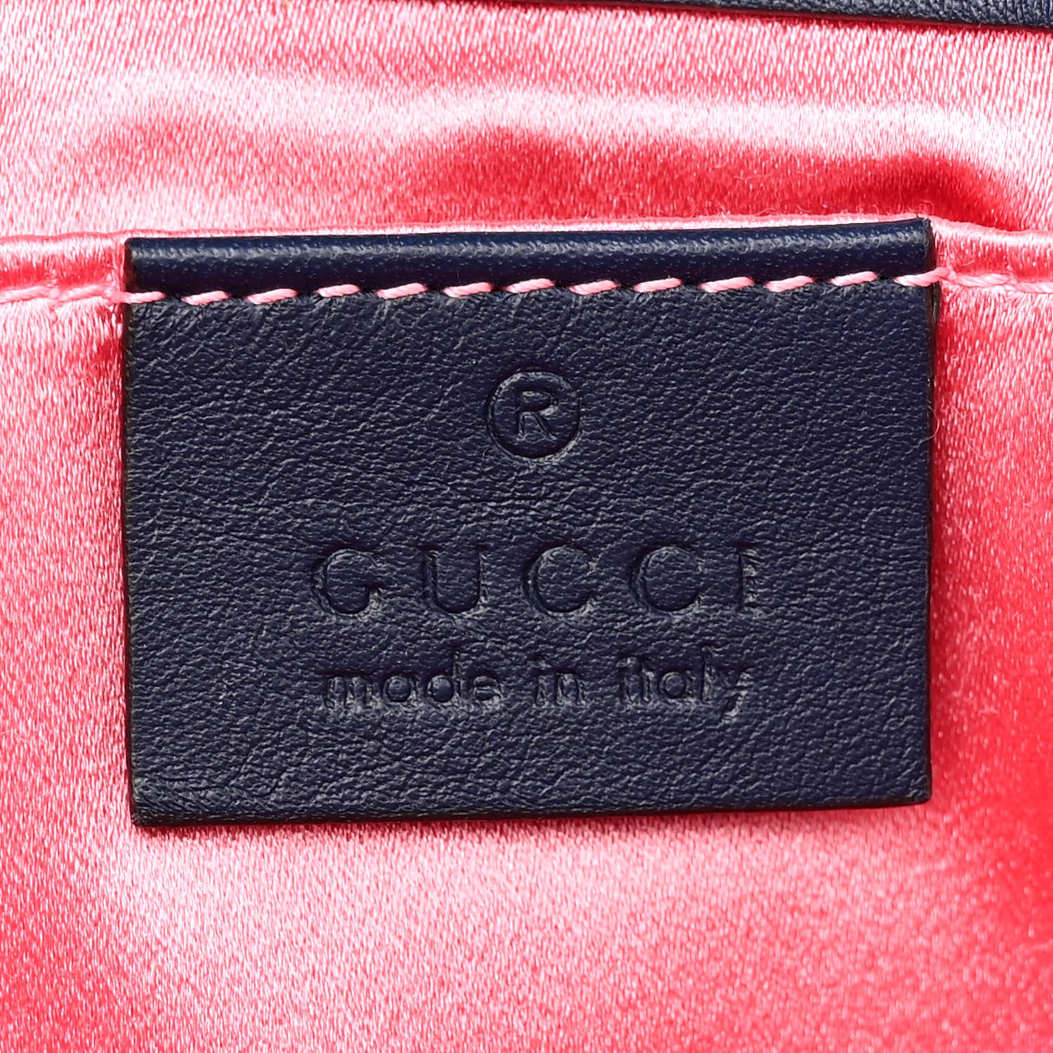 Gucci Denim Matelasse Pearl Studded Mini GG Marmont Shoulder Bag Blue 6 of 12