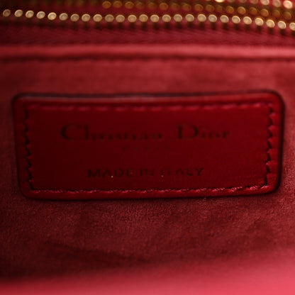 Christian Dior Lambskin Cannage Medium Lady Dior Red 6 of 10