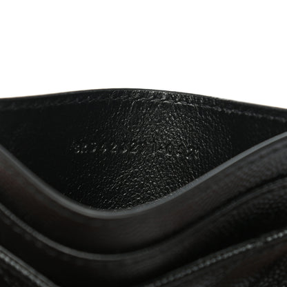 Saint Laurent Grain De Poudre Matelasse Chevron Monogram Credit Card Case Black 7 of 7