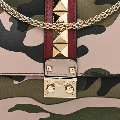 Valentino Garavani Nappa Canvas Camouflage Medium Glam Lock Rockstud Flap Multicolor 7 of 9