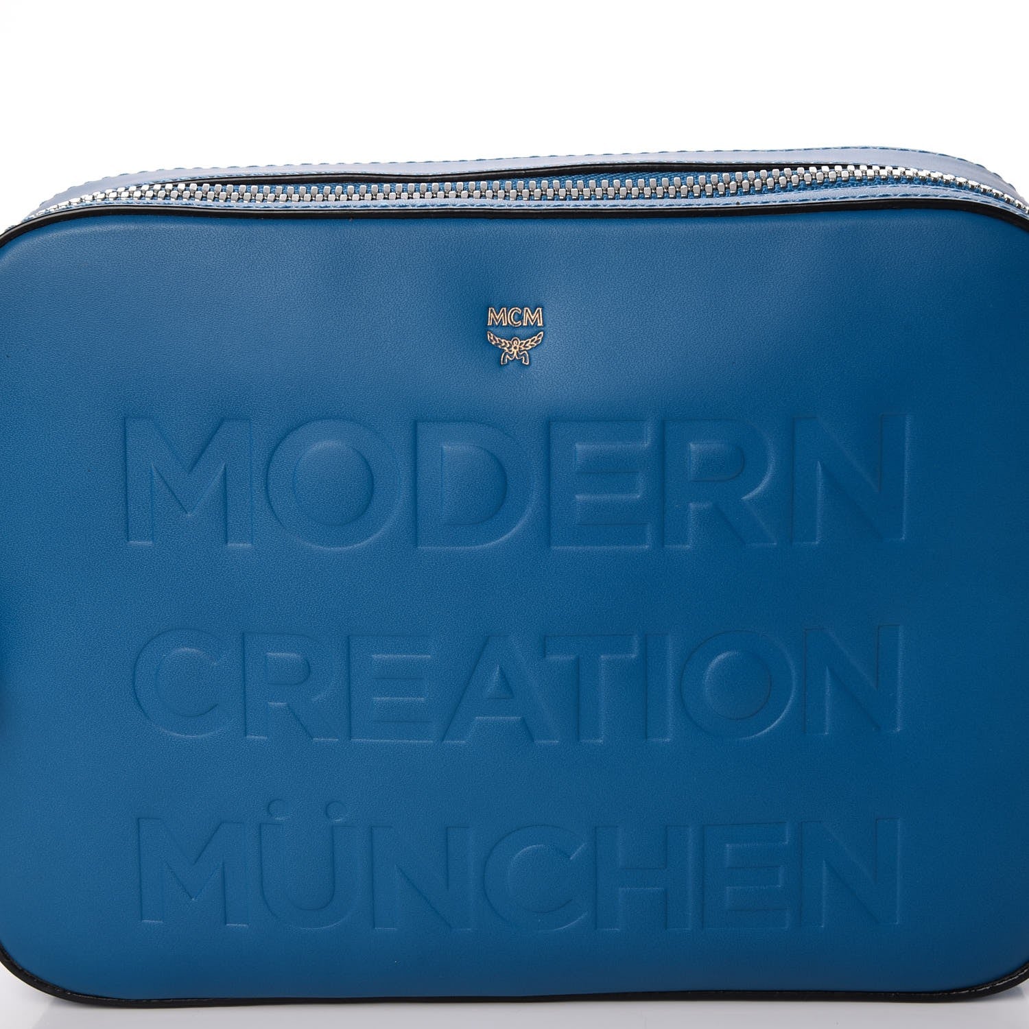 MCM Calfskin Repro Crossbody Bag Blue 16 of 16