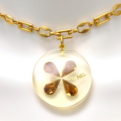 Chanel Resin Crystal Clover Necklace 3 of 6