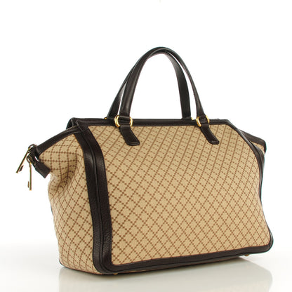 Gucci Diamante Cellarius Calfskin Medium 1973 Top Handle Bag Beige Ebony Cocoa 3 of 7
