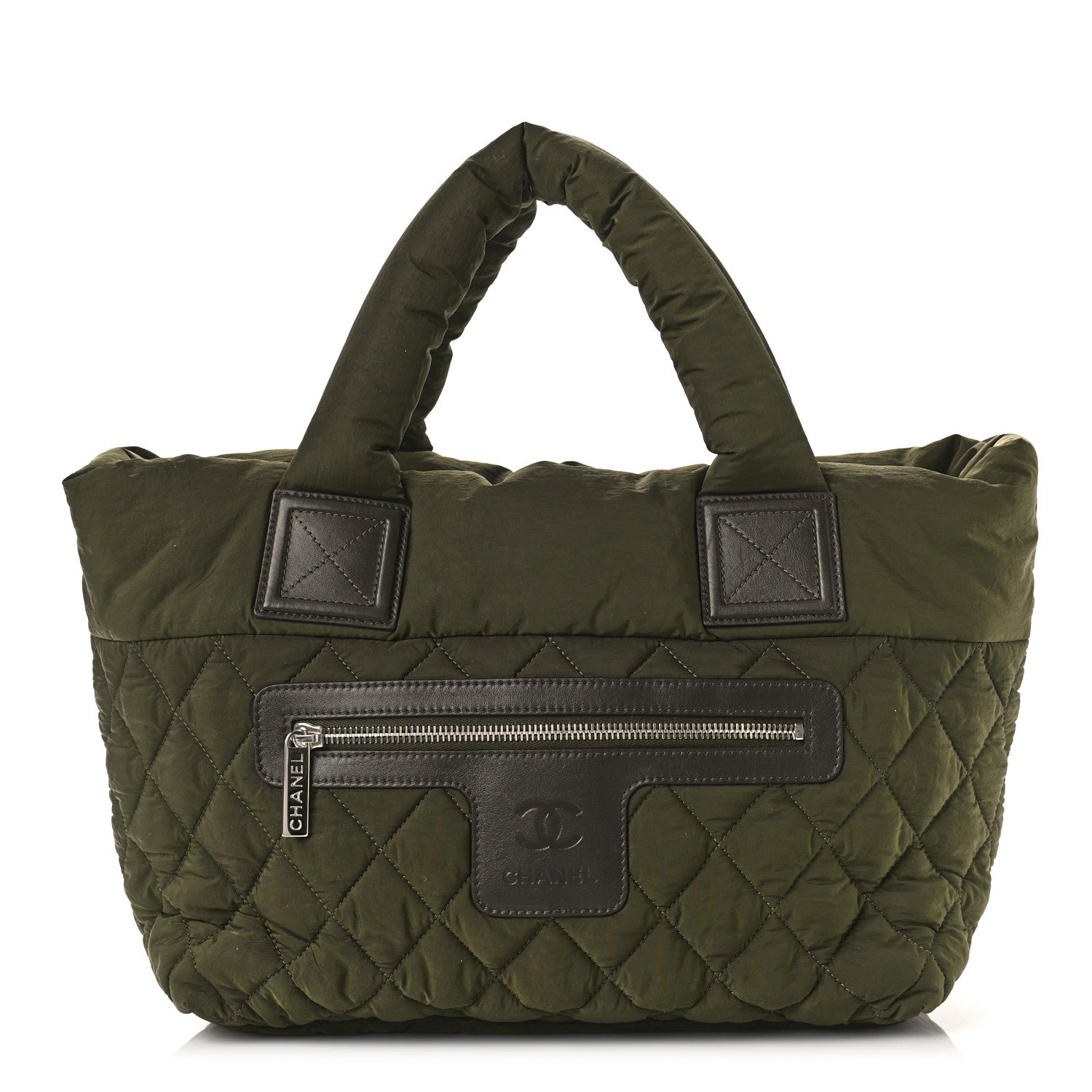 Chanel Nylon Quilted Small Coco Cocoon Tote Khaki 1 of 9