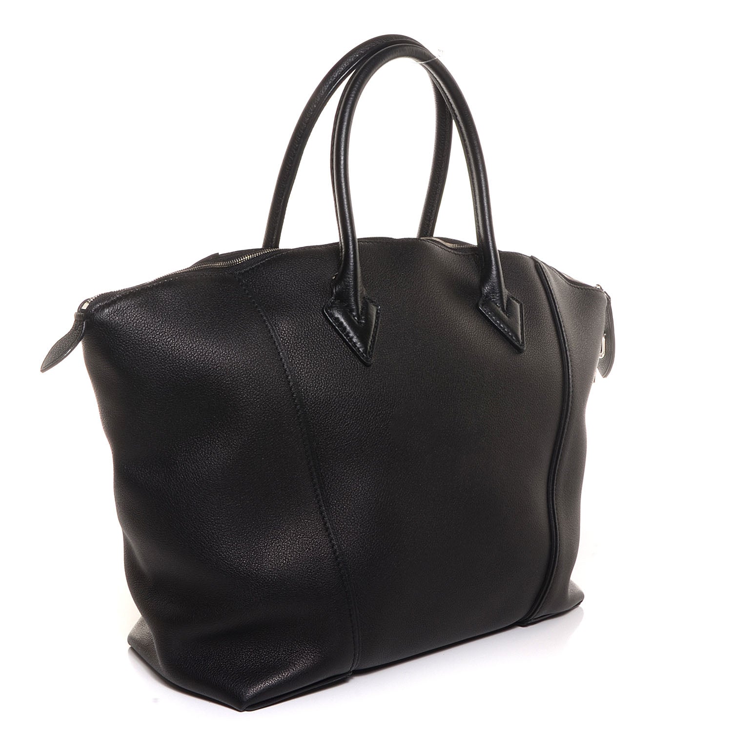 Louis Vuitton Veau Cachemire Soft Lockit MM Black 3 of 8