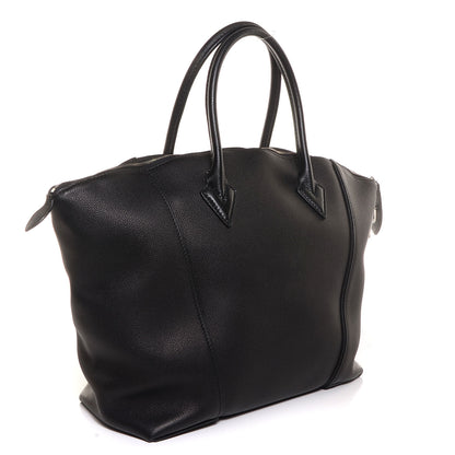 Louis Vuitton Veau Cachemire Soft Lockit MM Black 3 of 8