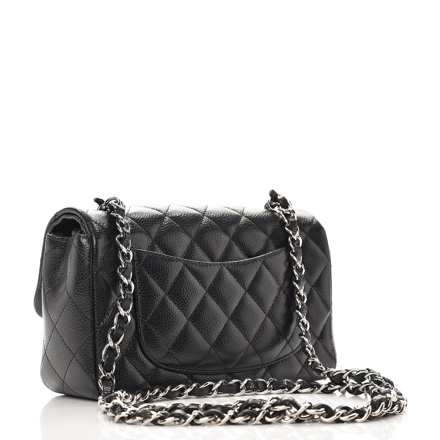 Caviar Quilted Mini Rectangular Flap Black
