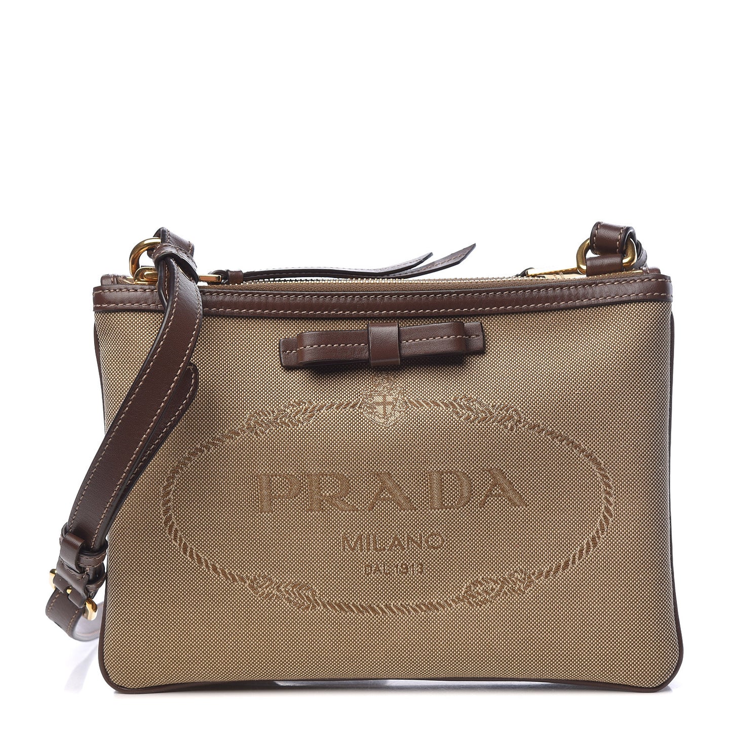 Jacquard Logo Crossbody Corda Bruciato