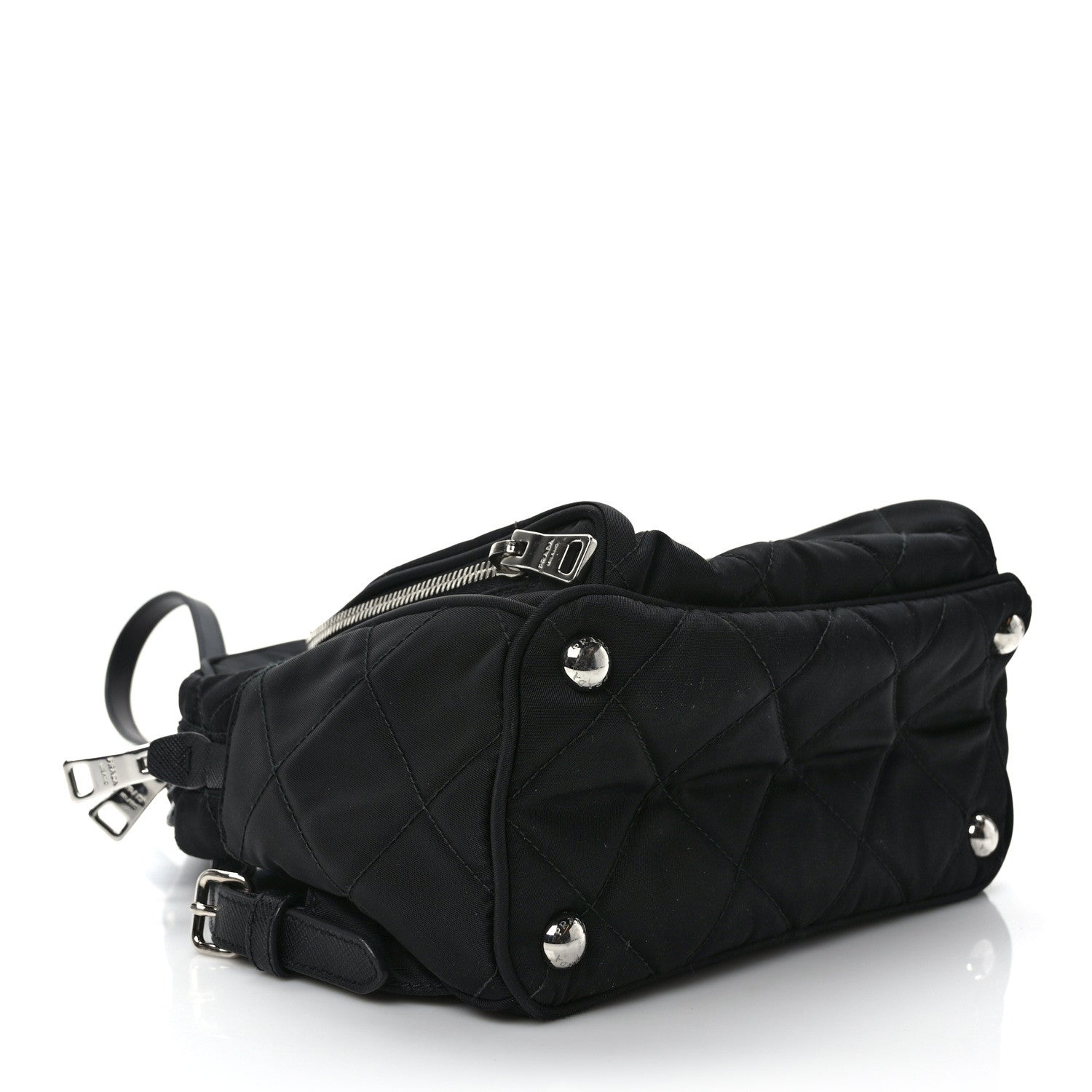 Prada Nylon Tessuto Impuntu Quilted Backpack Black 4 of 8