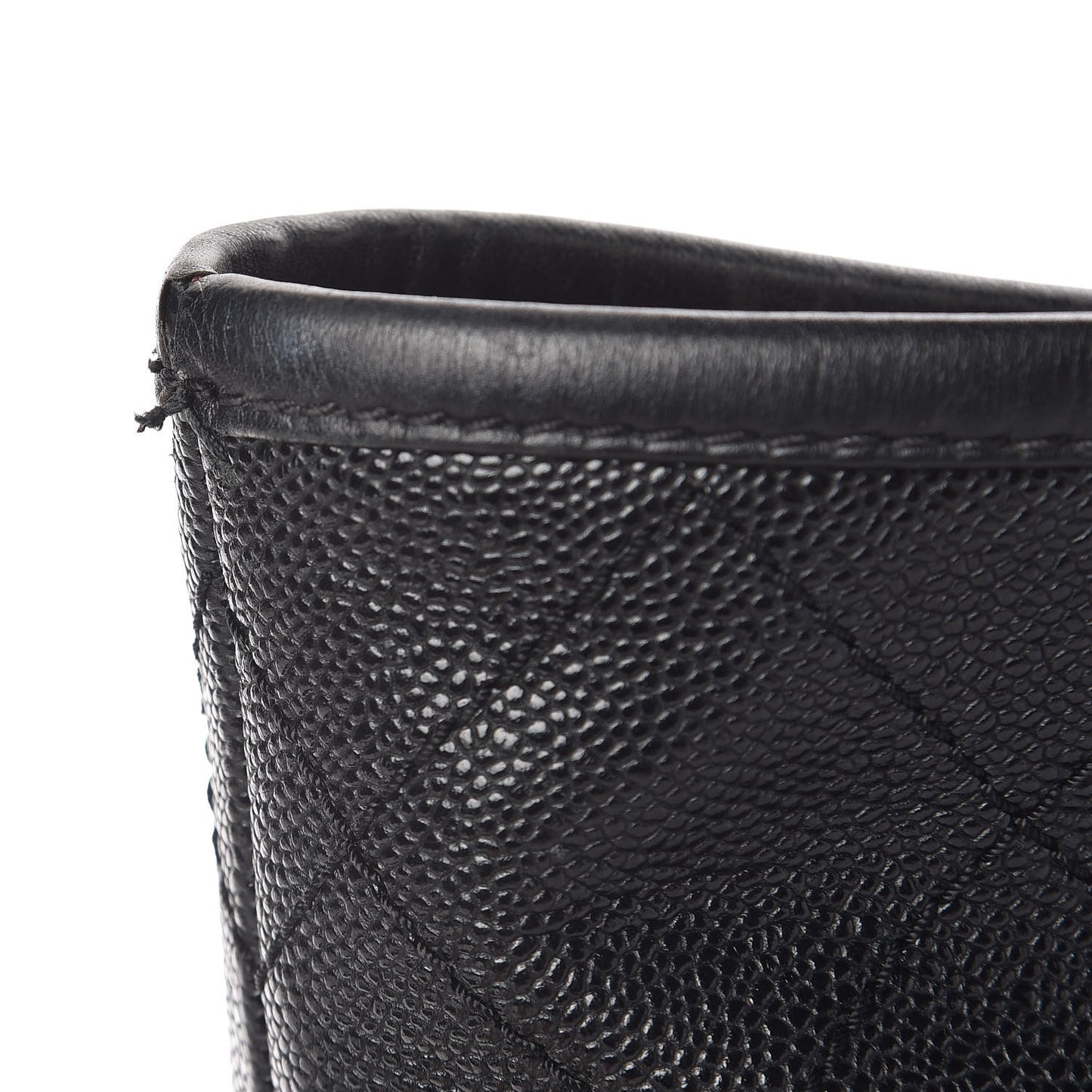 Grained Calfskin Shopping Fever Tote Black