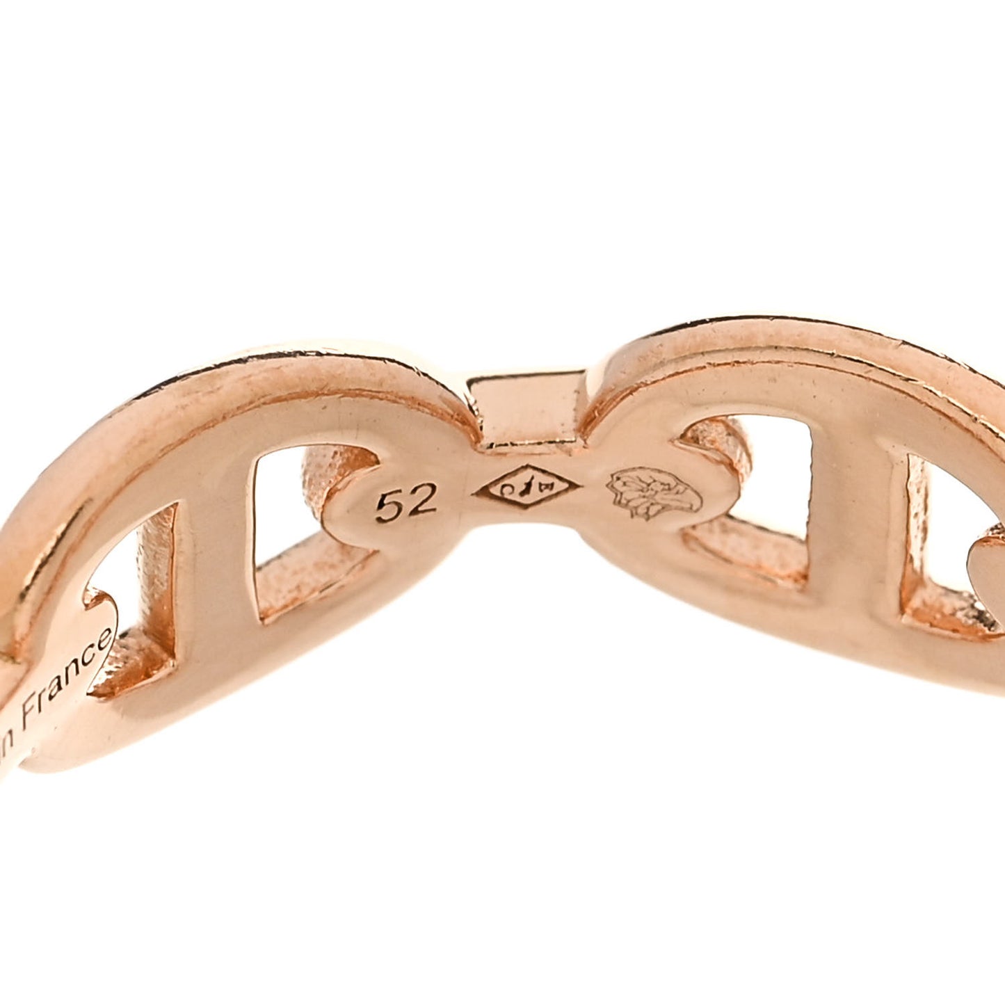 18K Rose Gold PM Chaine d'Ancre Enchainee Ring 52 6