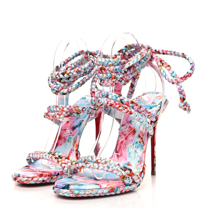 Christian Louboutin Tresse Crepe Satin Maryam 120 Sandal 39.5 Multicolor 3 of 7