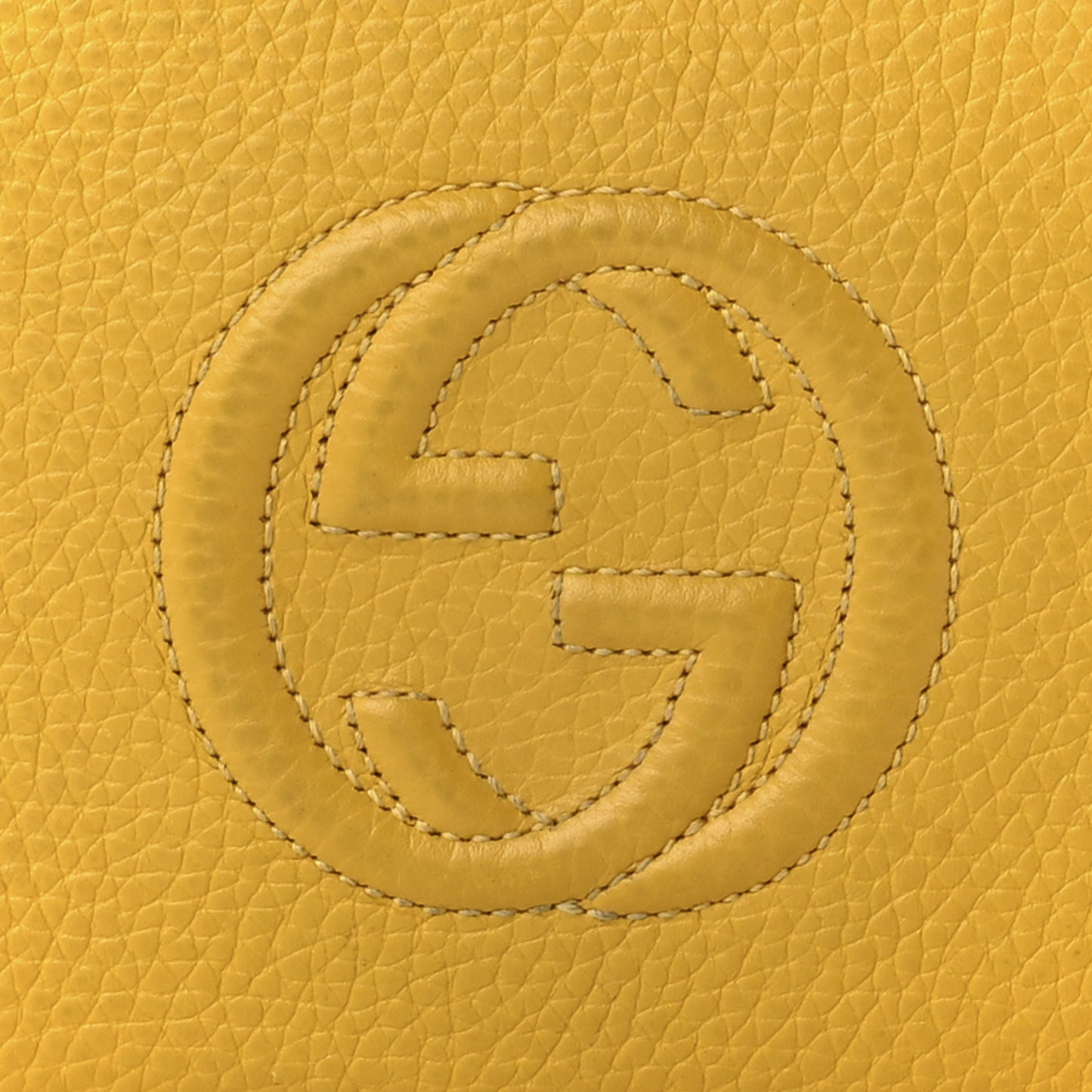 Pebbled Calfskin Soho Wallet on Chain New Buttercup