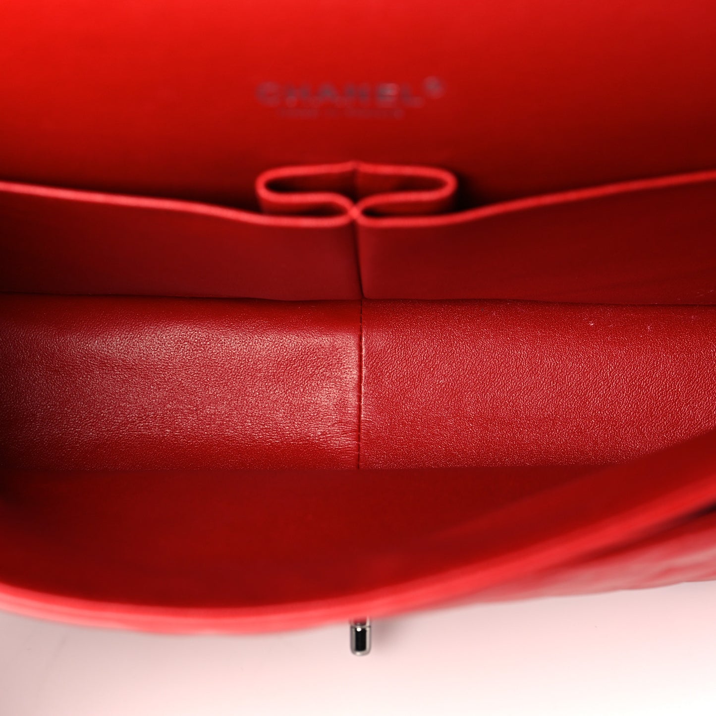 Lambskin Quilted Maxi Double Flap Red