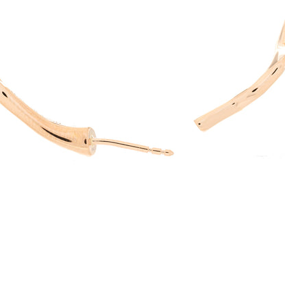 Christian Dior 18K Rose Gold Large Bois de Rose Hoop Earrings 3 of 5