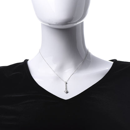 Tiffany Platinum Diamond Grace Drop Pendant Necklace 2 of 6