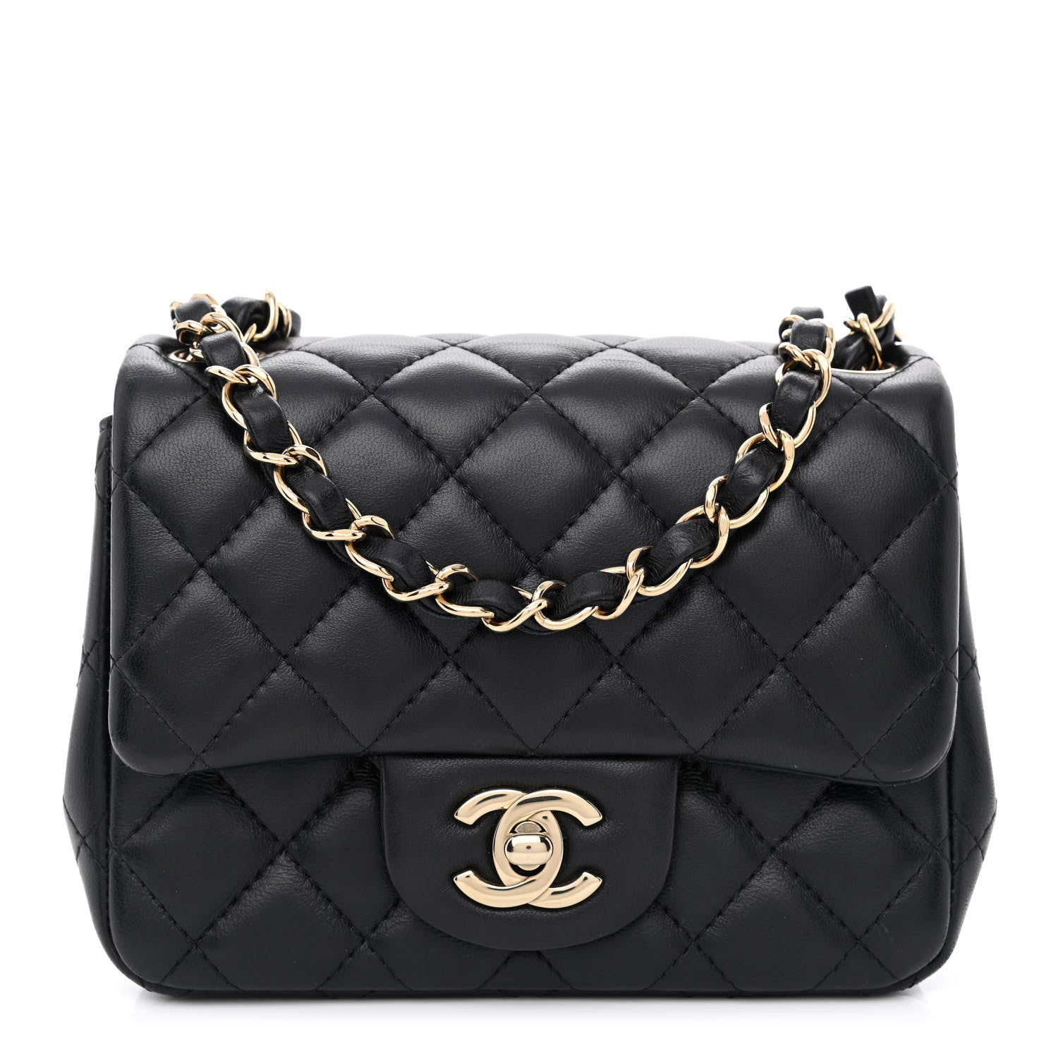 Chanel Lambskin Quilted Mini Square Flap Black 1 of 11