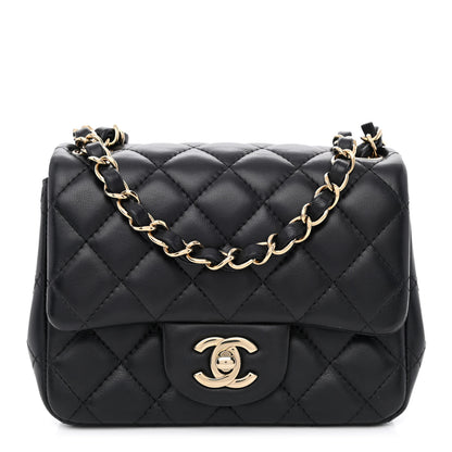 Chanel Lambskin Quilted Mini Square Flap Black 1 of 11