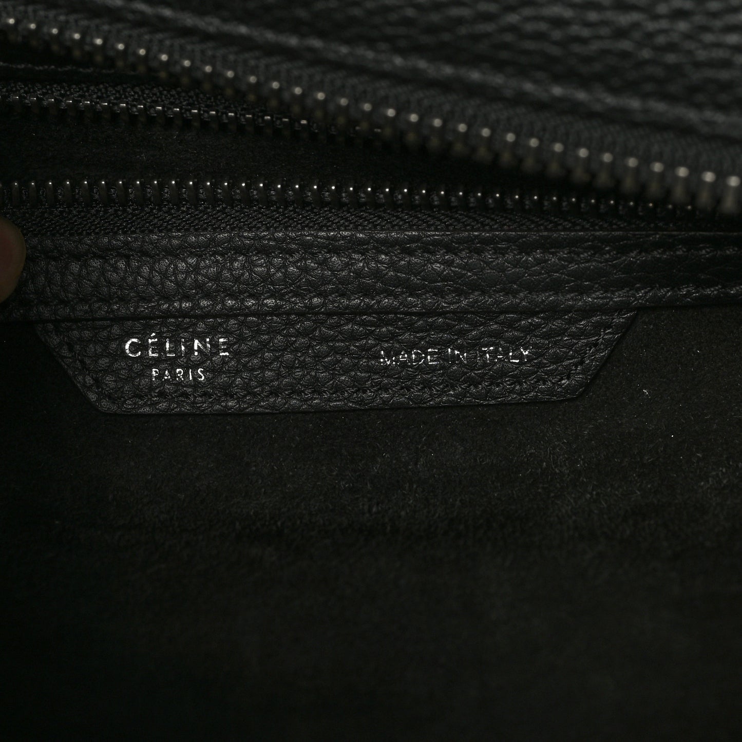 Drummed Calfskin Micro Luggage Black