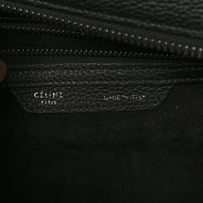 Celine Drummed Calfskin Micro Luggage Black 6 of 9