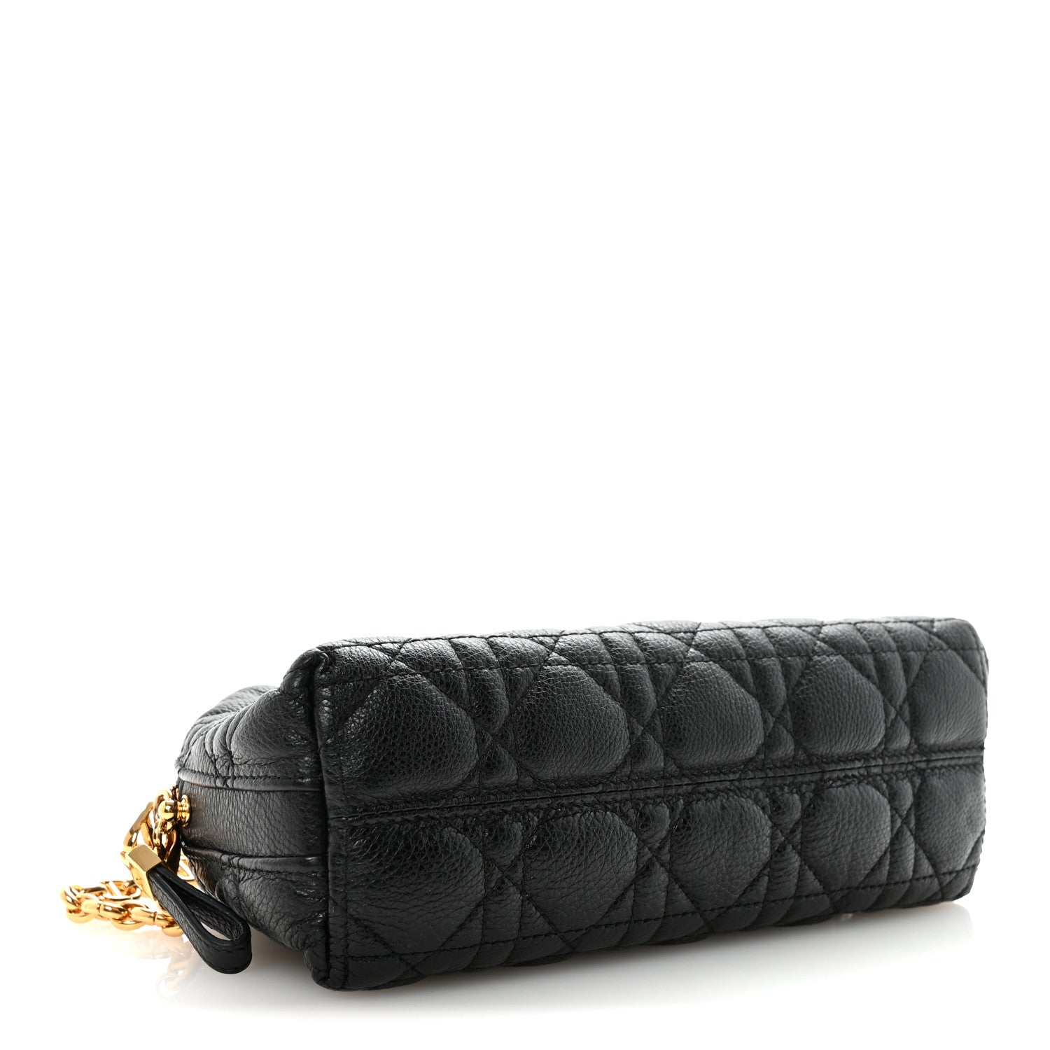 Christian Dior Supple Calfskin Cannage D-Cosy Pouch Black 4 of 9