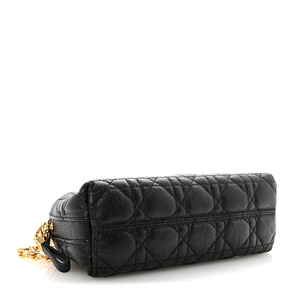 Christian Dior Supple Calfskin Cannage D-Cosy Pouch Black 4 of 9
