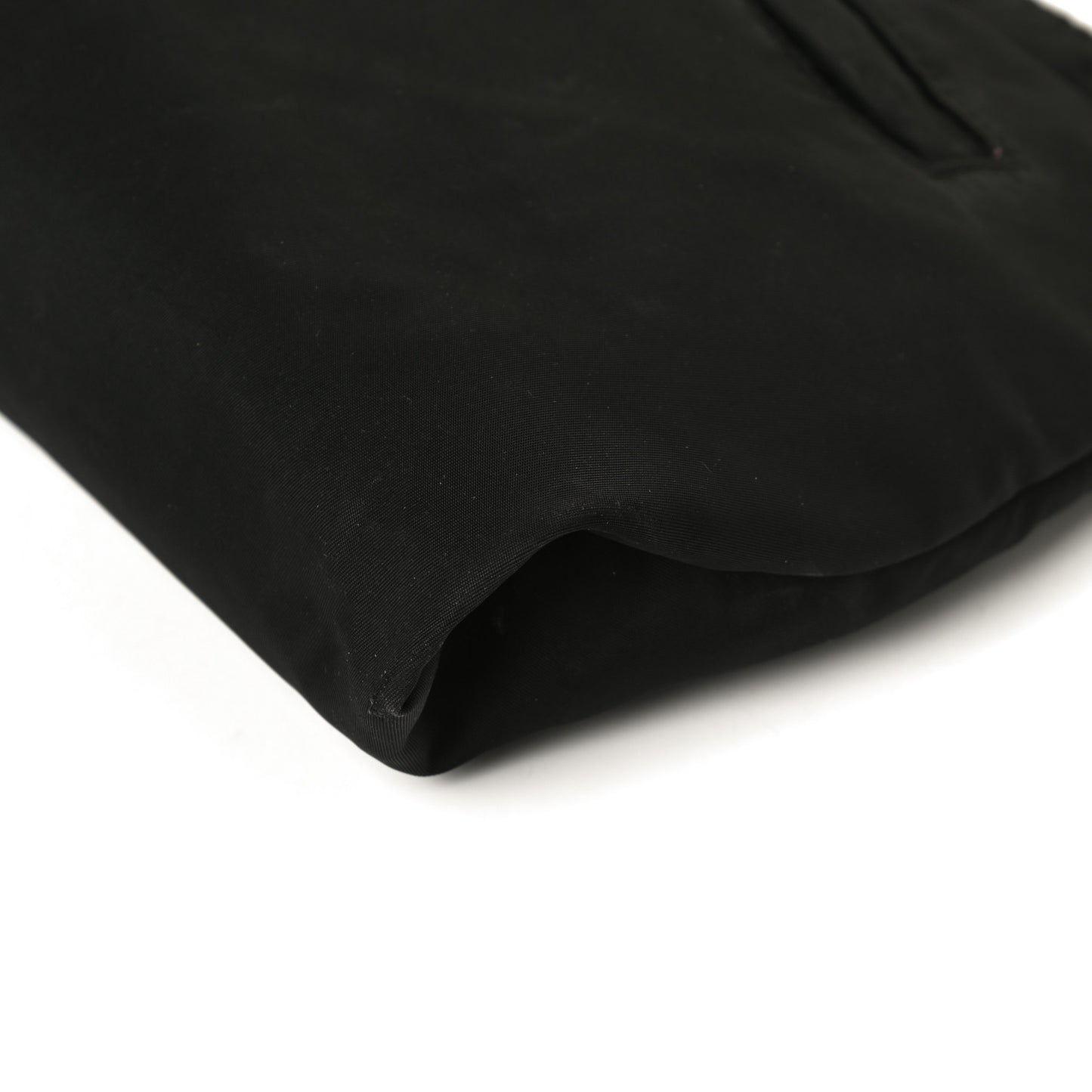Tessuto Nylon Saffiano Flat Messenger Bag Black
