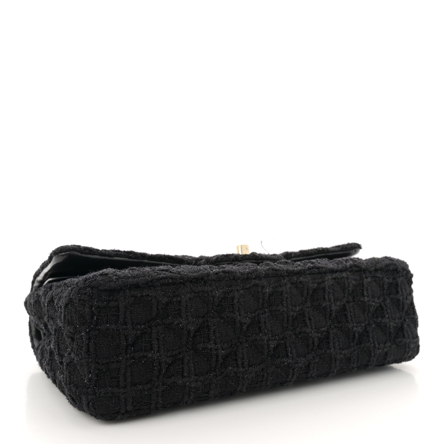 Chanel Tweed Quilted Medium Double Flap Black 4 of 13